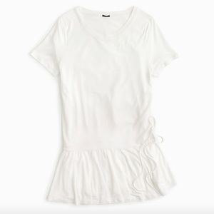 NWT J.CREW Women's Gathered White Top Small